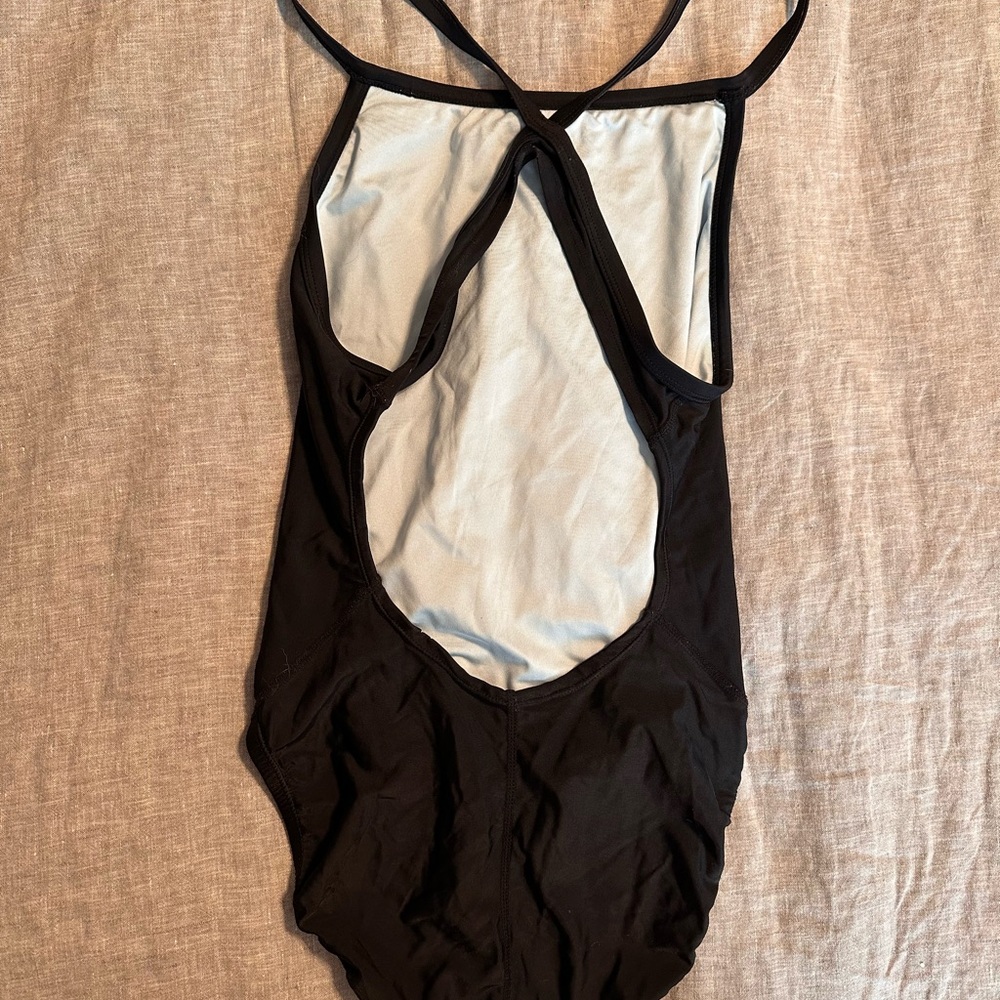 Black Nike One Piece Unlined Swimsuit - Picture 3 of 3